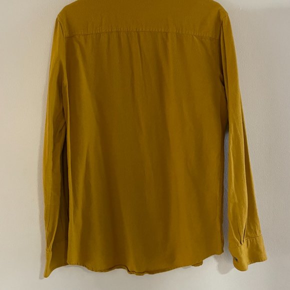 Zara Men Mustard Long Sleeve Button-up Shirt - Size S - Picture 5 of 5